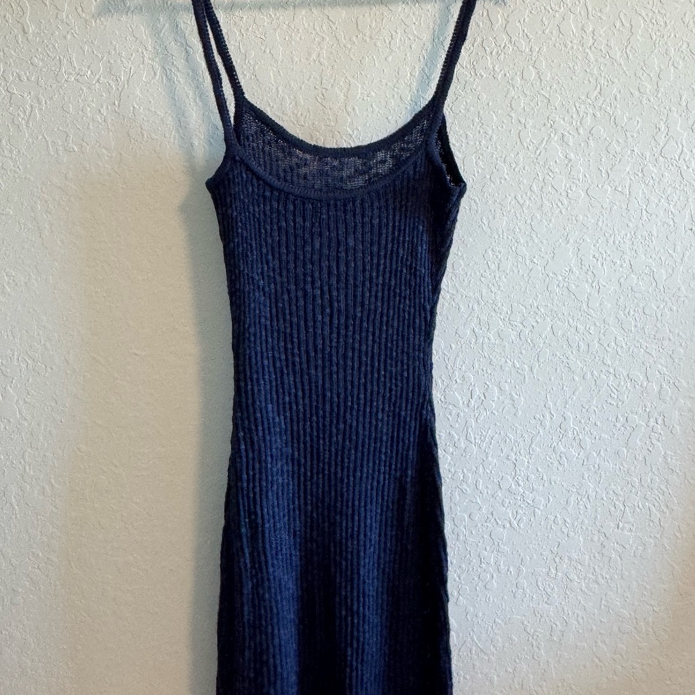 RUMORED Blue Knit Dress